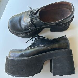 Fluevog platform Oxfords, vintage, sz 9
